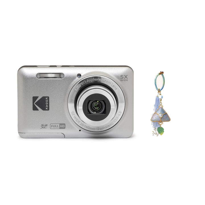 KODAK PIXPRO FZ55 Digital Camera, Silver, Camera Charm 336 Bundle - image 1