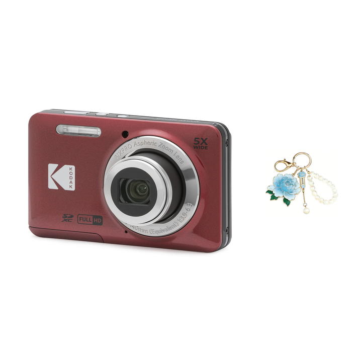 KODAK PIXPRO FZ55 Digital Camera, Red, Camera Charm 326 Bundle - image 1