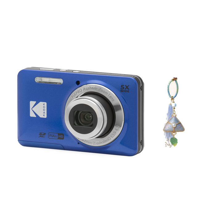 KODAK PIXPRO FZ55 Digital Camera, Blue, Camera Charm 336 Bundle - image 1