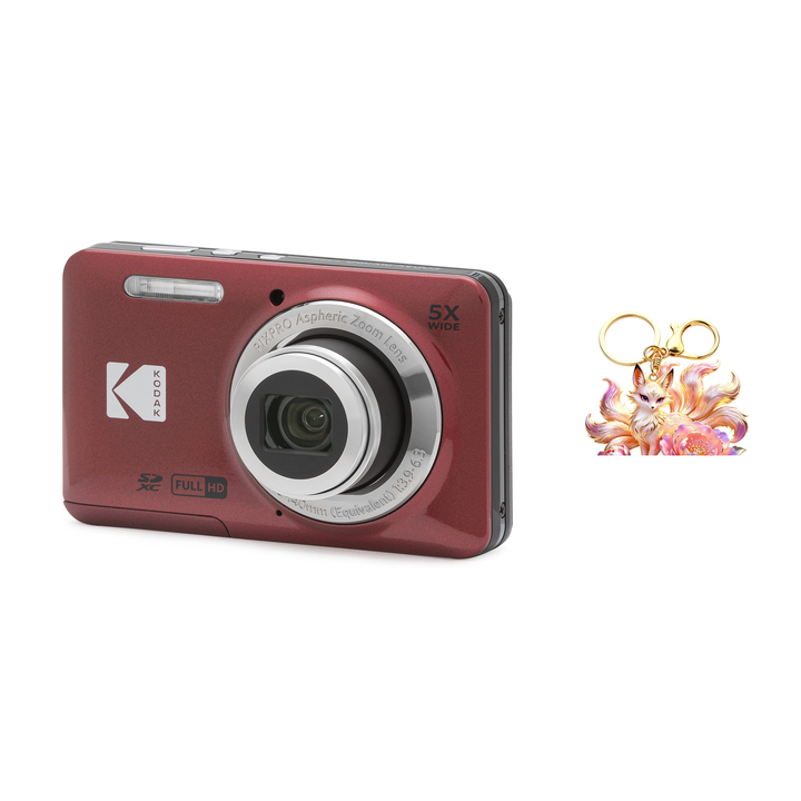 KODAK PIXPRO FZ55 Digital Camera, Red, Camera Charm 318 Bundle - image 1