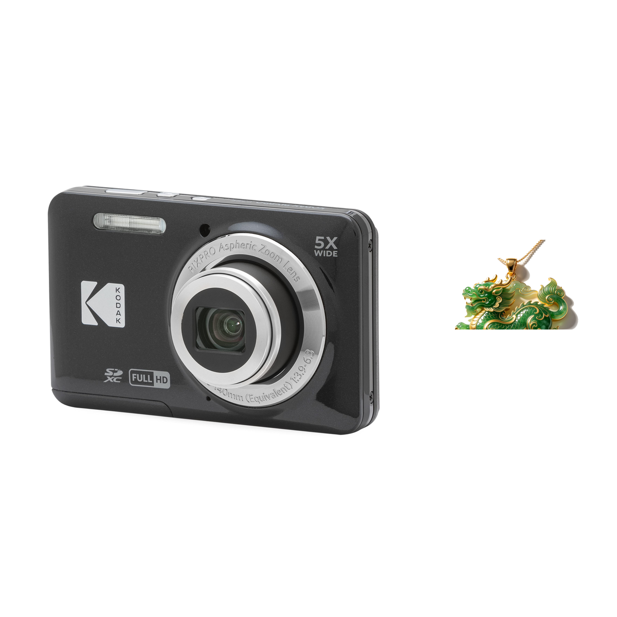 KODAK PIXPRO FZ55 Digital Camera, Black, Camera Charm 333 Bundle - image 1