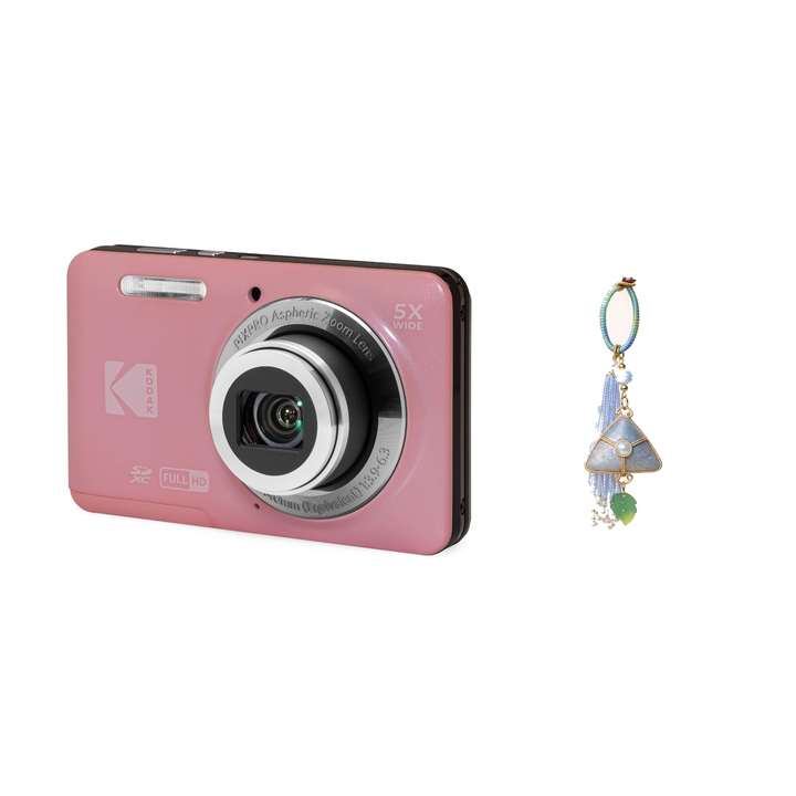 KODAK PIXPRO FZ55 Digital Camera, Pink, Camera Charm 336 Bundle - image 1
