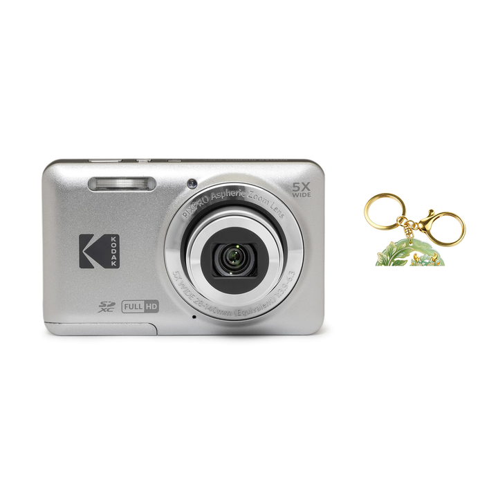 KODAK PIXPRO FZ55 Digital Camera, Silver, Camera Charm 315 Bundle - image 1