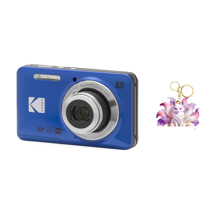 KODAK PIXPRO FZ55 Digital Camera, Blue, Camera Charm 313 Bundle - image 1