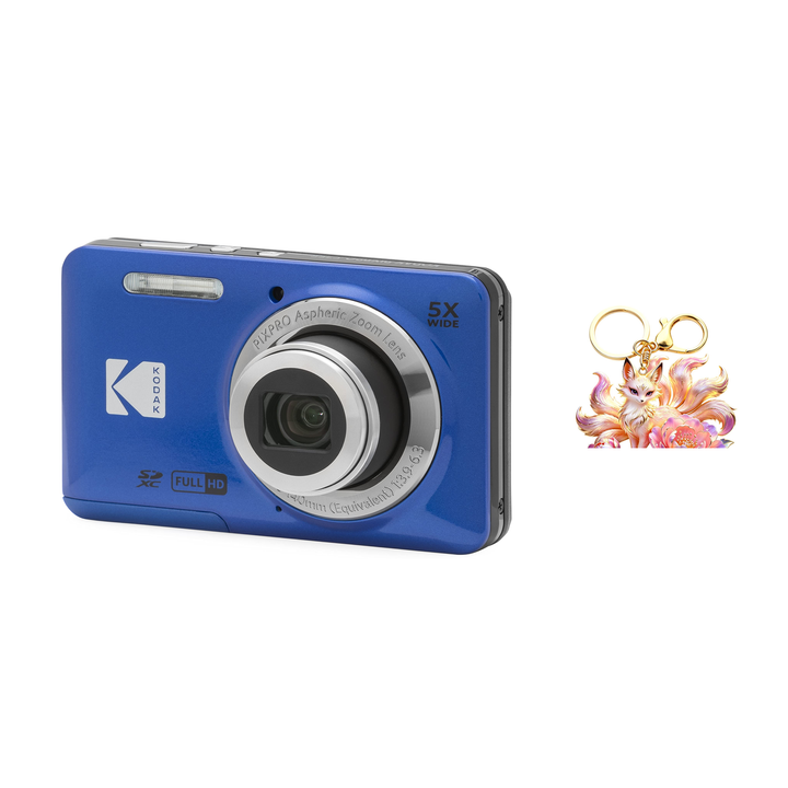 KODAK PIXPRO FZ55 Digital Camera, Blue, Camera Charm 318 Bundle - image 1