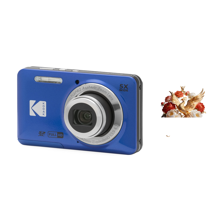 KODAK PIXPRO FZ55 Digital Camera, Blue, Camera Charm 329 Bundle - image 1