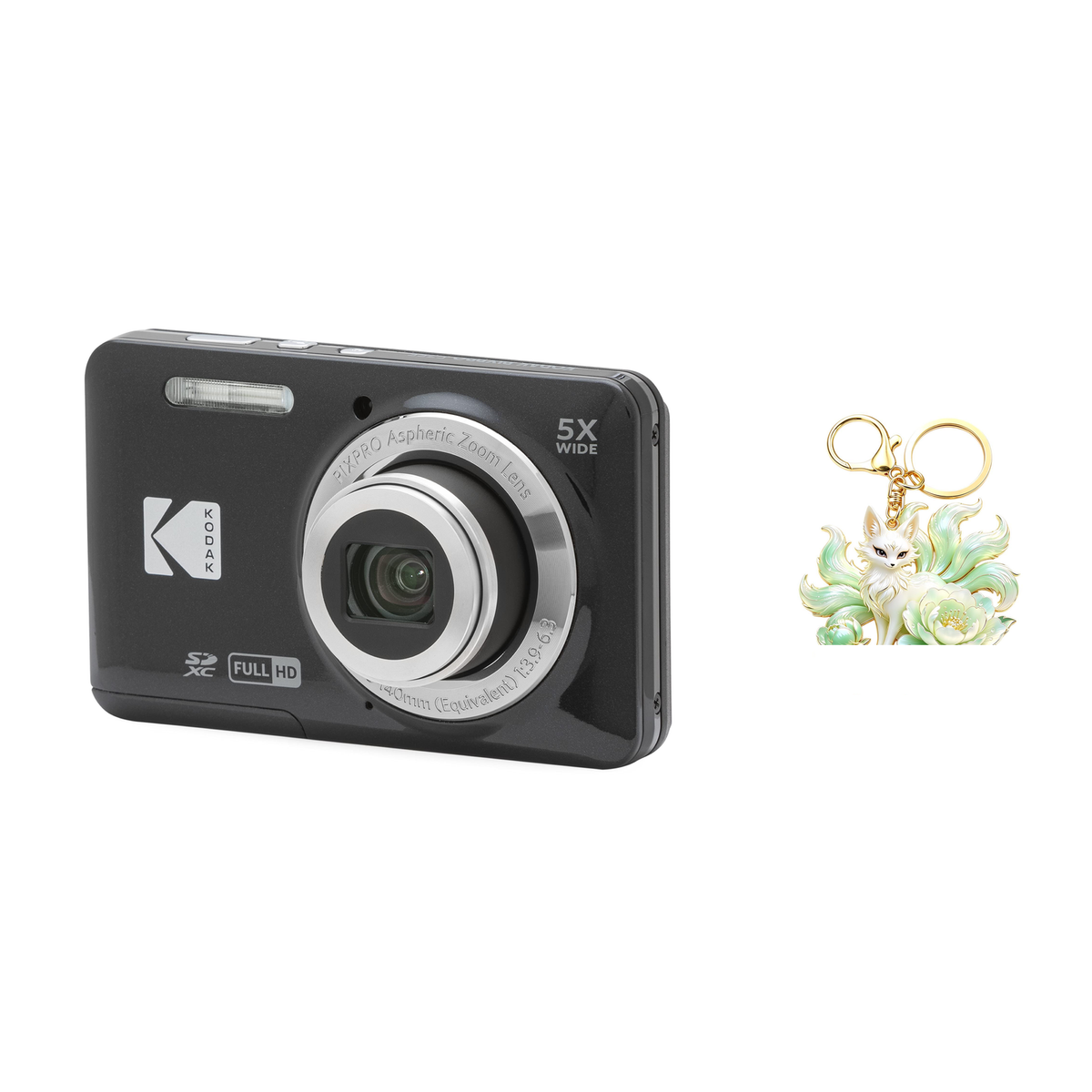 KODAK PIXPRO FZ55 Digital Camera, Black, Camera Charm 312 Bundle - image 1