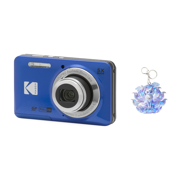 KODAK PIXPRO FZ55 Digital Camera, Blue, Camera Charm 343 Bundle - image 1