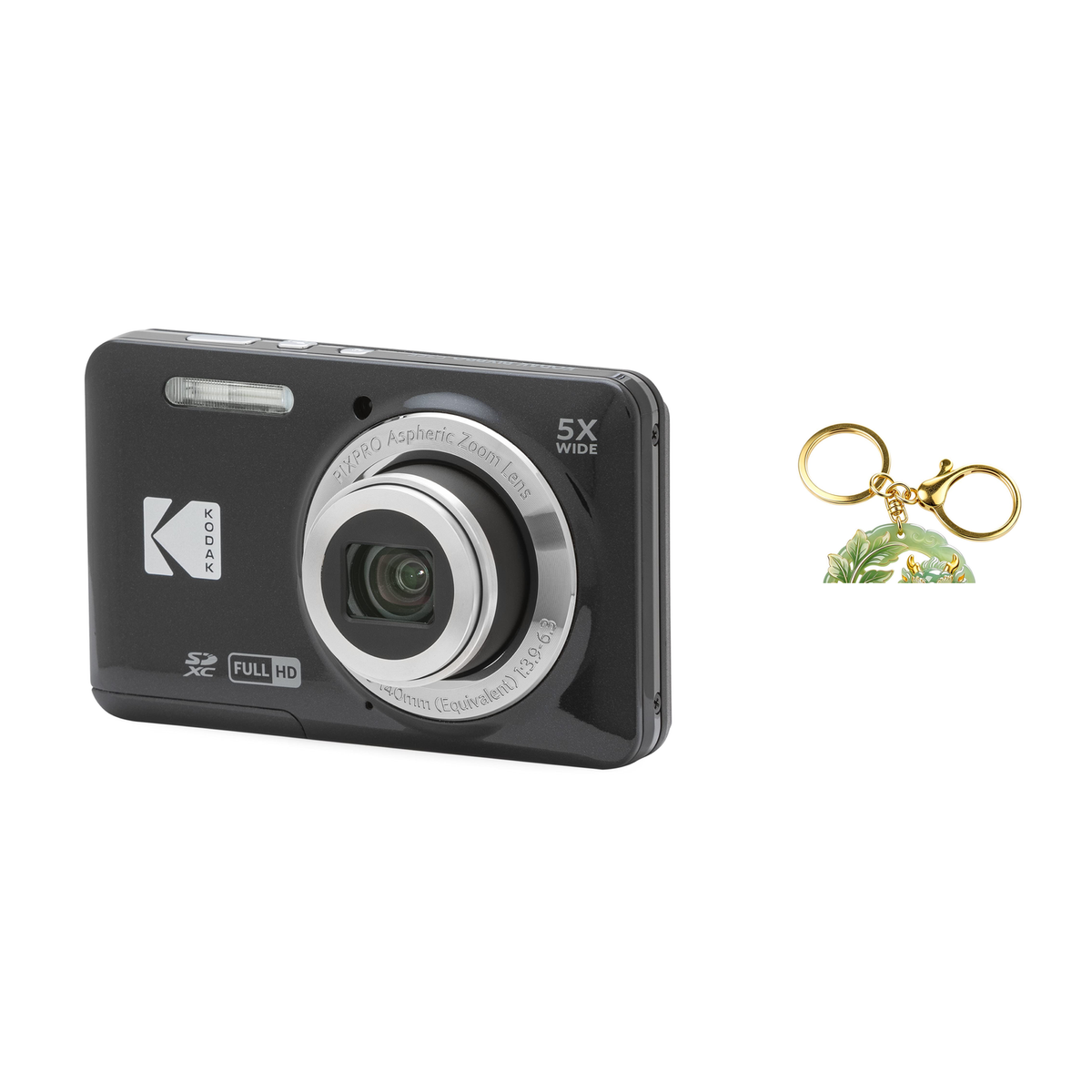 KODAK PIXPRO FZ55 Digital Camera, Black, Camera Charm 315 Bundle - image 1