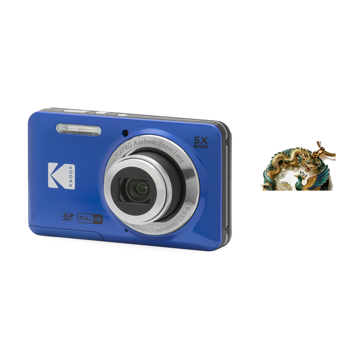KODAK PIXPRO FZ55 Digital Camera, Blue, Camera Charm 319 Bundle - image 1