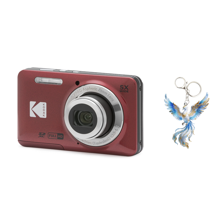 KODAK PIXPRO FZ55 Digital Camera, Red, Camera Charm 310 Bundle - image 1
