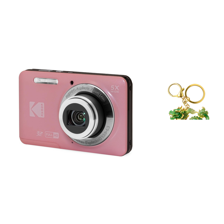 KODAK PIXPRO FZ55 Digital Camera, Pink, Camera Charm 325 Bundle - image 1