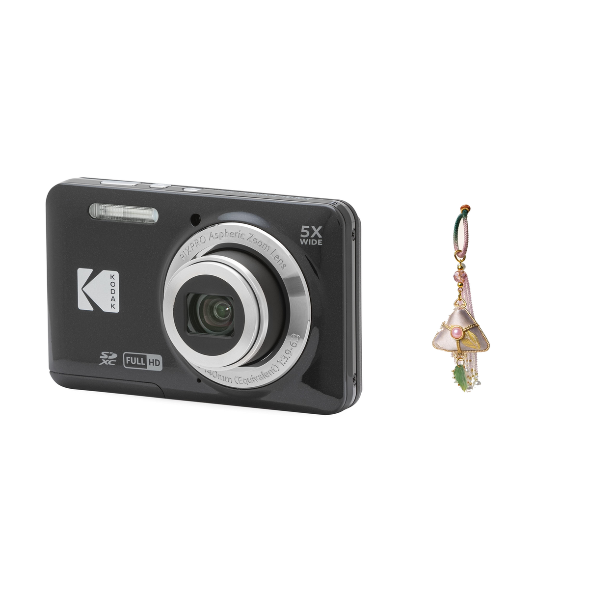 KODAK PIXPRO FZ55 Digital Camera, Black, Camera Charm 338 Bundle - image 1