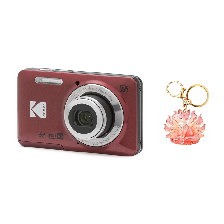 KODAK PIXPRO FZ55 Digital Camera, Red, Camera Charm 331 Bundle - image 1