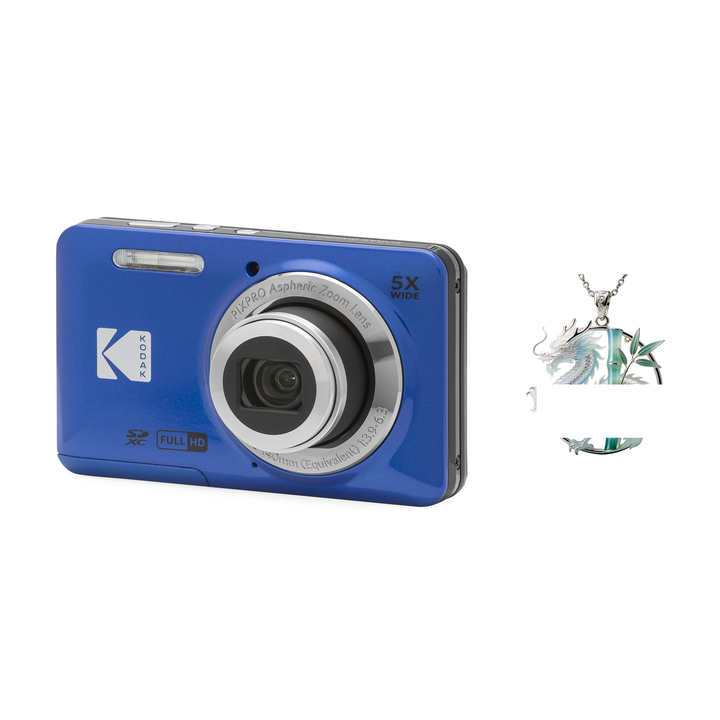 KODAK PIXPRO FZ55 Digital Camera, Blue, Camera Charm 316 Bundle - image 1