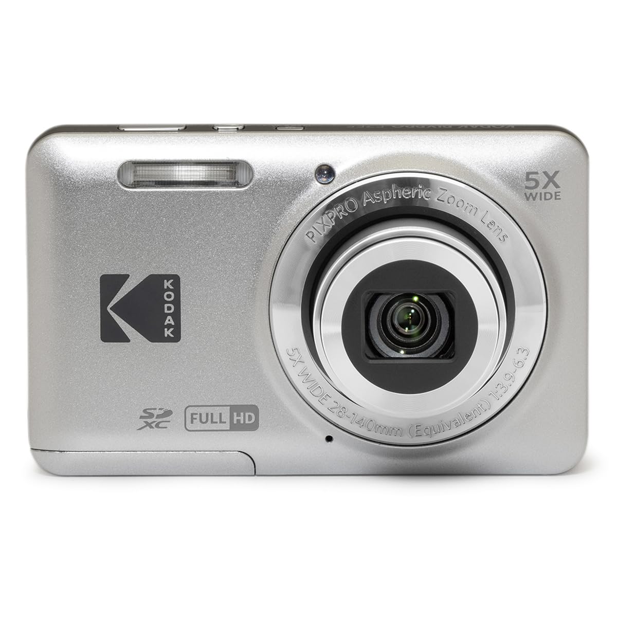 KODAK PIXPRO FZ55 Digital Camera, Silver, 32GB SD Card, Cleaning Card Bundle — image 2
