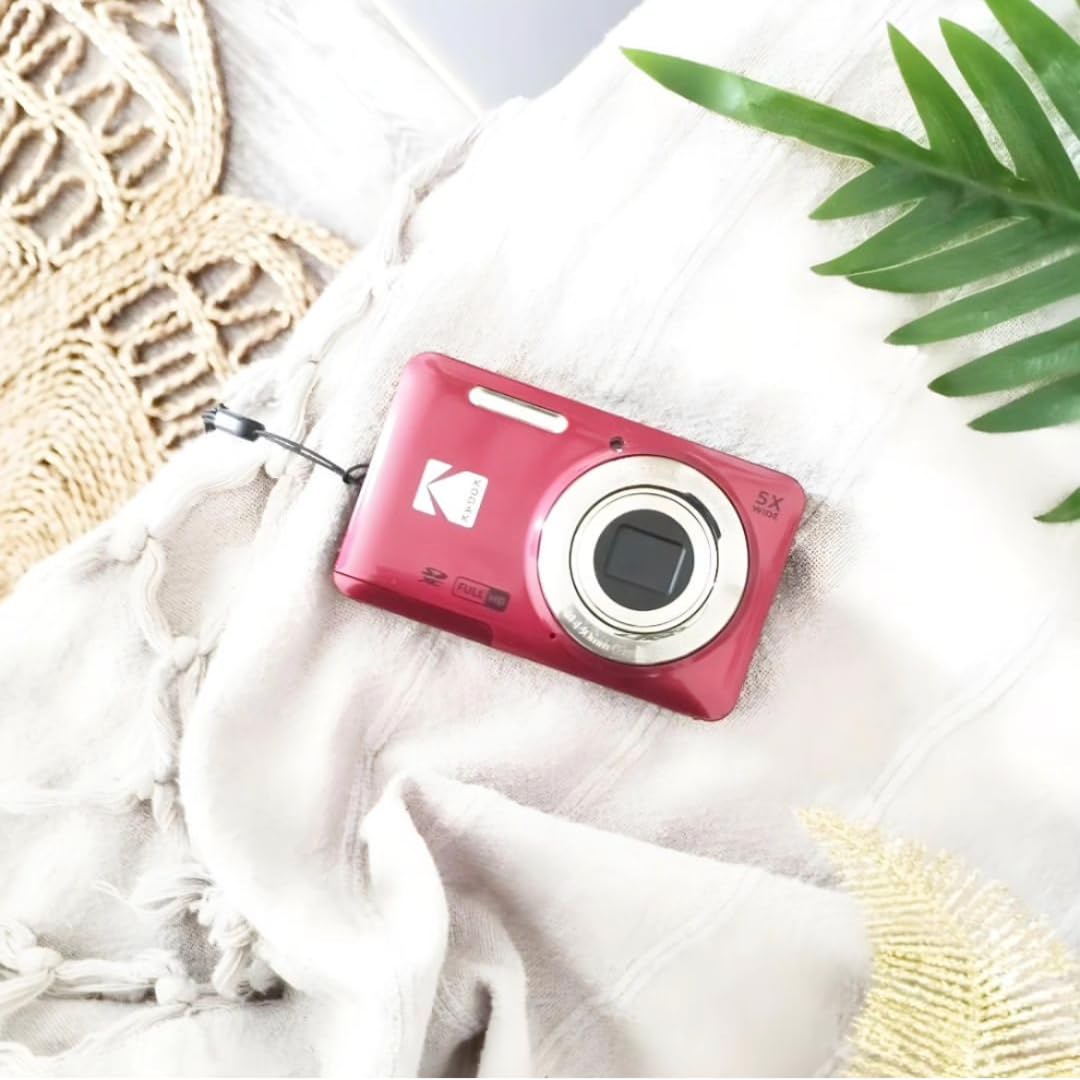 KODAK PIXPRO FZ55 Digital Camera, Red, 32GB SD Card Bundle — image 2
