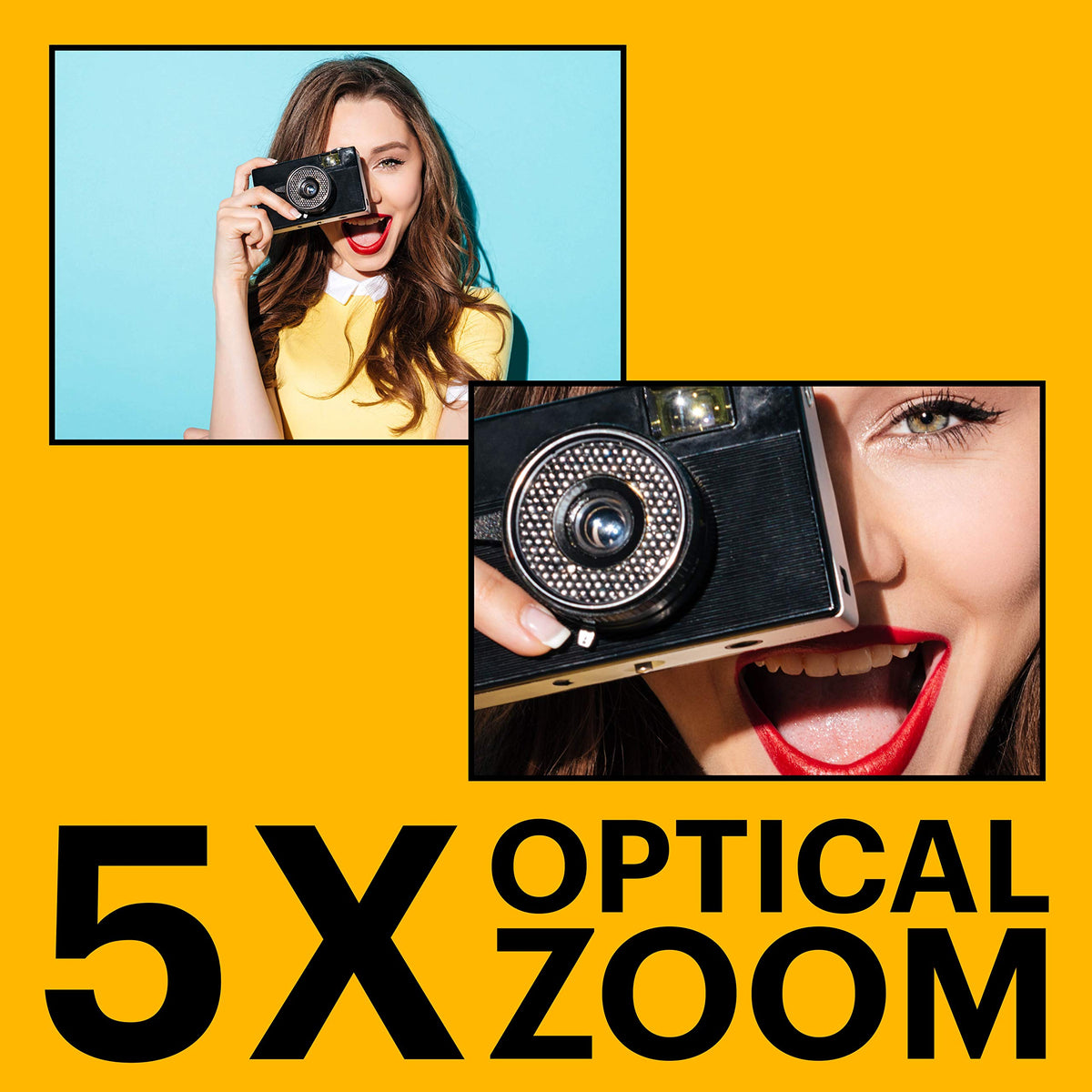 KODAK PIXPRO FZ55 Digital Camera, Red, Blue Carry Case, 32GB SD Card, Silver Card Reader Bundle — image 4