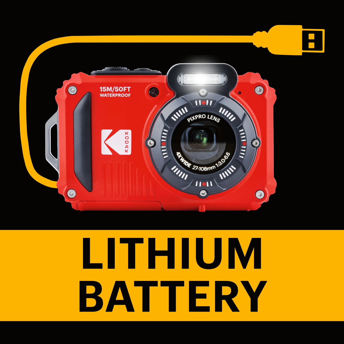 KODAK PIXPRO WPZ2 Waterproof Digital Camera, Red - image 6
