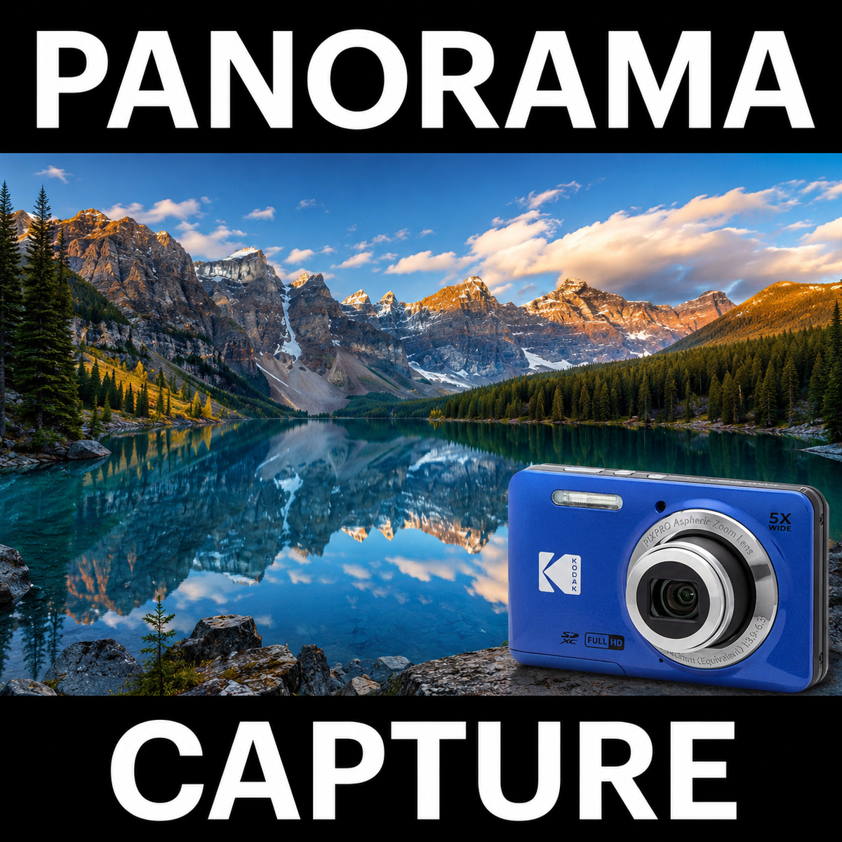 KODAK PIXPRO FZ55 Digital Camera, Blue, Lilac Strap Carry Case, 64GB SD Card, Silver Card Reader Bundle - image 7