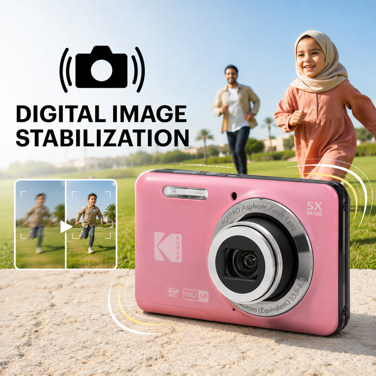 KODAK PIXPRO FZ55 Digital Camera, Pink, Camera Charm 338 Bundle - image 8