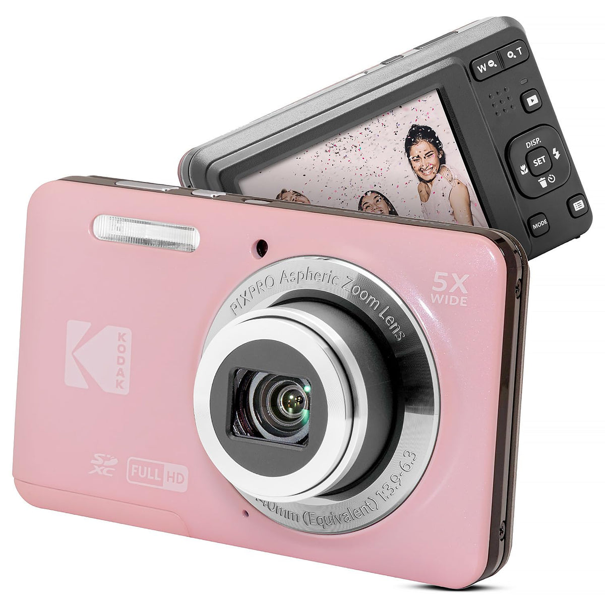 KODAK PIXPRO FZ55 Digital Camera, Pink, Dark Gray Card Reader Bundle — image 8