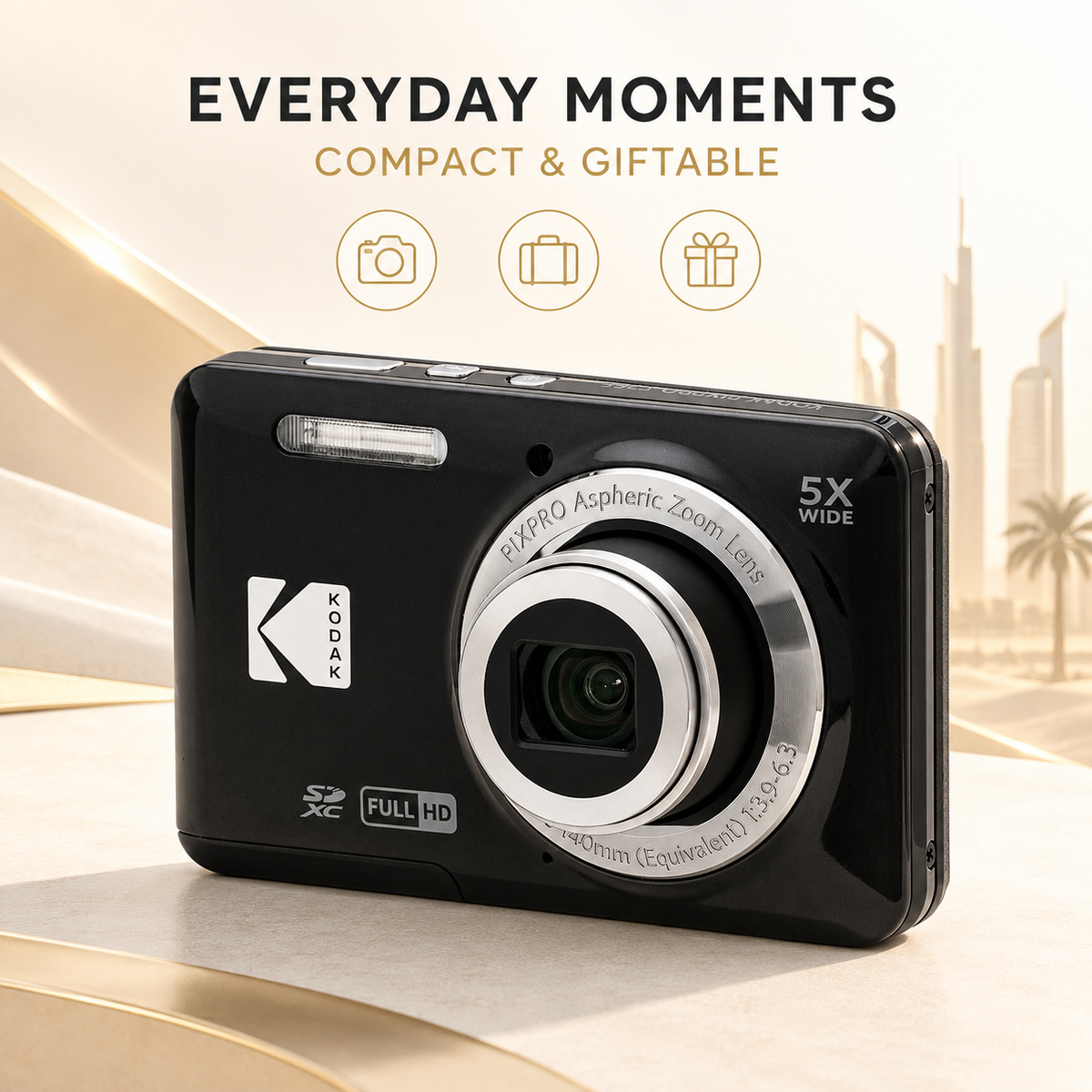 KODAK PIXPRO FZ55 Digital Camera, Black, Lilac Strap Carry Case, Silver Card Reader Bundle - image 9