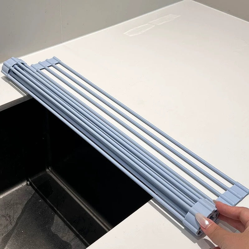 Roll-Up Over-Sink Drying Rack, Ocean Blue, 43 × 33 cm - image 2